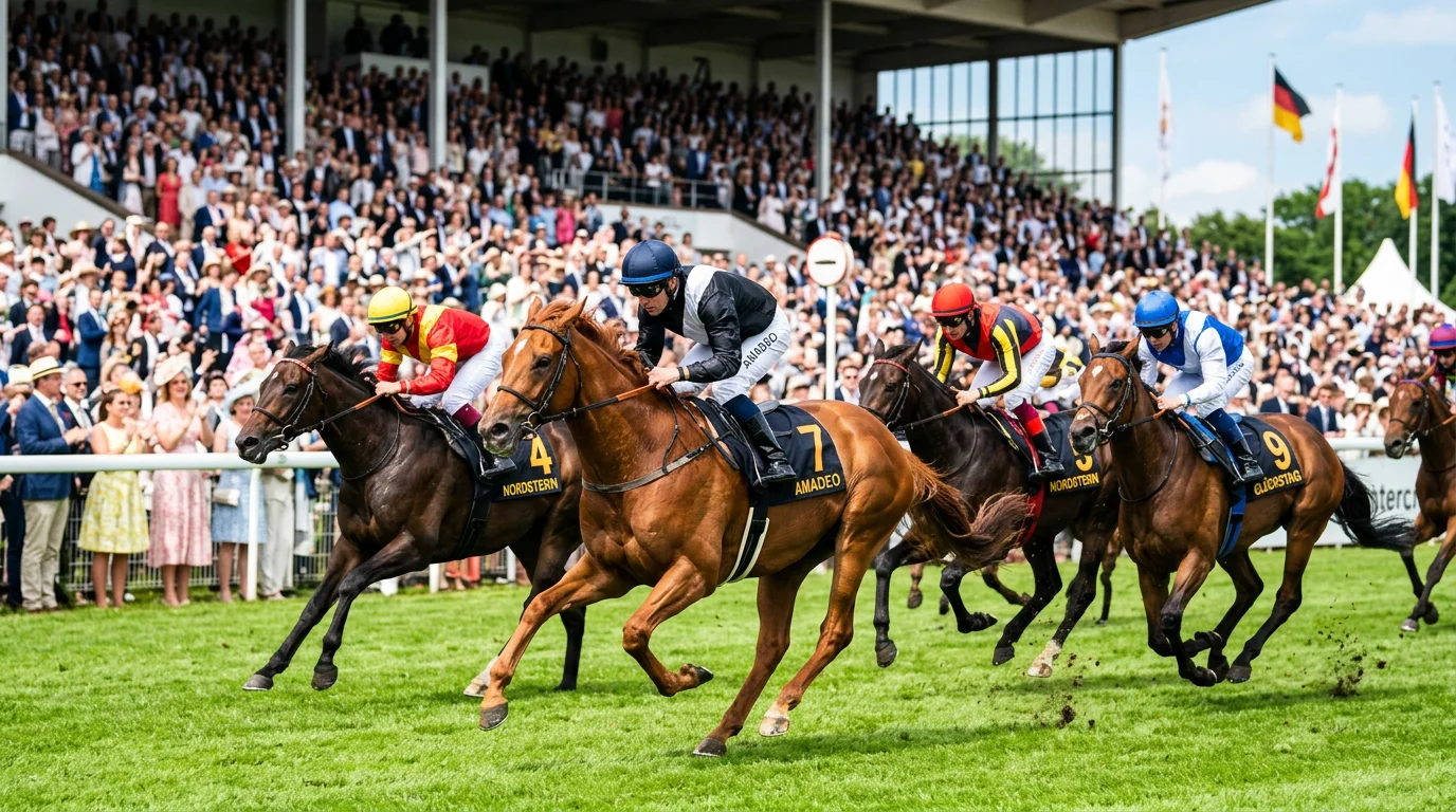 Galopprennen beim Deutschen Derby in Hamburg-Horn